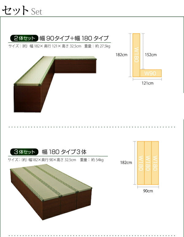 日本製ユニット式畳ボックス収納 Diver ディバー 1体 90タイプ 送料無料 - 【公式】allecore(アレコレ) 家具インテリア・生活雑貨のオンライン通販