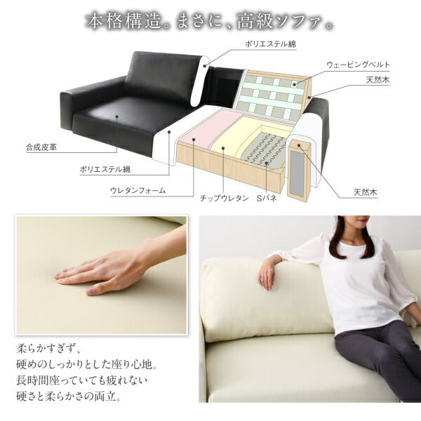 【新商品】フロアソファ Lex レックス ソファ&オットマンセット スリム肘 ロータイプ 2P 送料無料