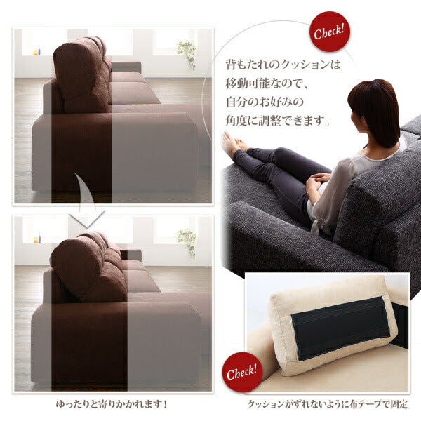 【新商品】フロアコーナーカウチソファ LUFAS ルーファス ソファ&オットマンセット ハイタイプ 3P 送料無料