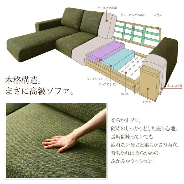 【新商品】フロアコーナーカウチソファ LUFAS ルーファス ソファ&オットマンセット ハイタイプ 3P 送料無料