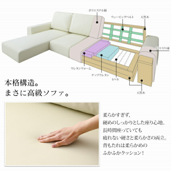 【新商品】フロアコーナーカウチソファ Levin レヴィン ソファ&オットマンセット ロータイプ 4P 送料無料