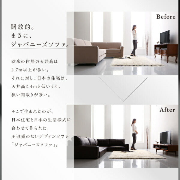 【新商品】フロアコーナーソファ LOWARD ロワード ソファ&オットマンセット ロータイプ 3P 送料無料