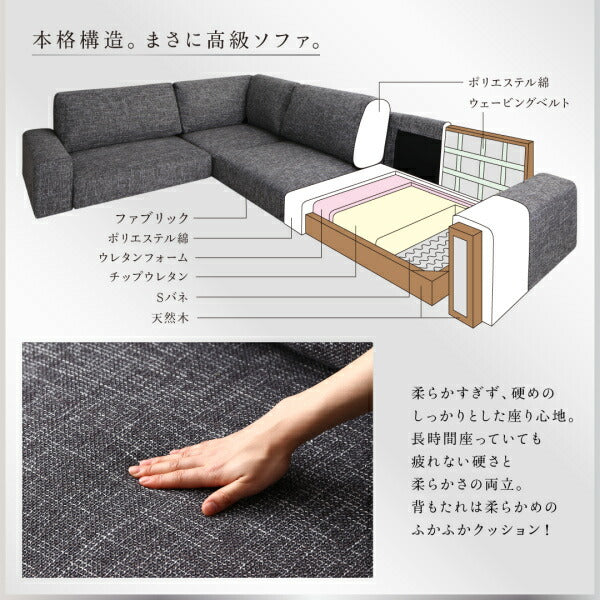 【新商品】フロアコーナーソファ Leeble リーブル ソファ&オットマンセット ロータイプ 3P 送料無料