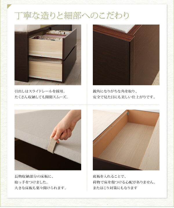 【新商品】組立設置付 シンプルチェストベッド Dixy ディクシー ベッドフレームのみ ダブル 送料無料