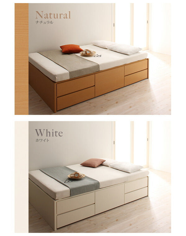 【新商品】組立設置付 シンプルチェストベッド Dixy ディクシー 薄型プレミアムボンネルコイルマットレス付き シングル 送料無料