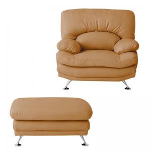 【新商品】ハイバックソファ レザータイプ Liveral リベラル ソファ&オットマンセット スチール脚 1P 送料無料