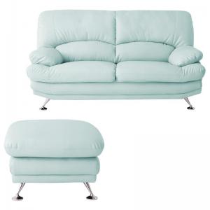 【新商品】ハイバックソファ レザータイプ Liveral リベラル ソファ&オットマンセット スチール脚 2.5P 送料無料