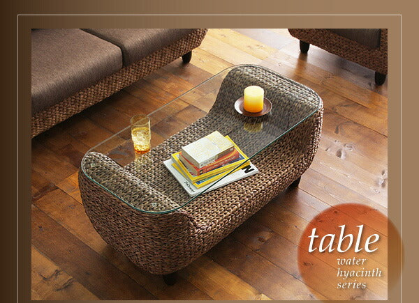 【新商品】ウォーターヒヤシンスシリーズ Wyja ウィージャ ソファ2点&オットマン 3点セット 1P+3P 送料無料