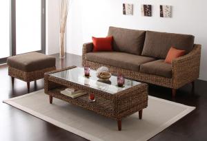 【新商品】アバカシリーズ Parama パラマ ソファ&サイドテーブルセット 3P 送料無料