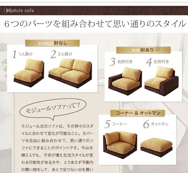 【新商品】カバーリングモジュールローソファ Flex+ フレックスプラス ソファ&オットマンセット 1P×3 送料無料