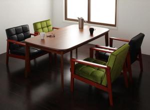 【新商品】組立設置付き ソファ&ダイニングセット DARNEY ダーニー 5点セット(テーブル+1Pソファ4脚) W160 送料無料