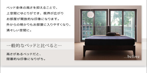 【新商品】組立設置付き モダンデザインフロアベッド MAD マッド スタンダードボンネルコイルマットレス付き ダブル 送料無料