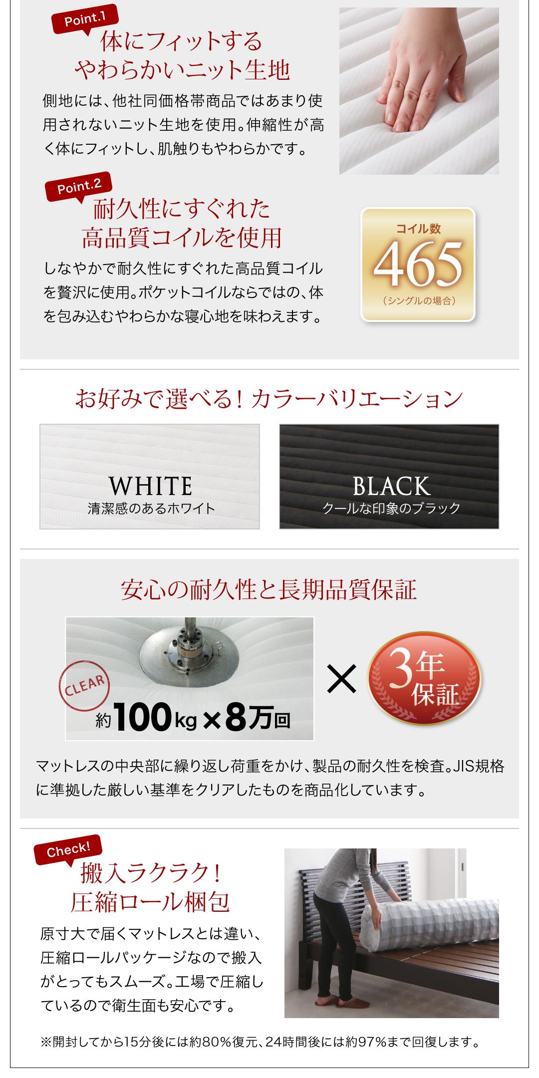 組立設置付き 棚・コンセント付きフロアベッド mon ange モナンジェ スタンダードポケットコイルマットレス付き キング(K×1) 送料無料