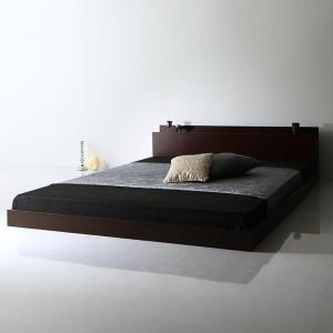 【新商品】棚・コンセント付きフロアベッド Skytor スカイトア スタンダードボンネルコイルマットレス付き ダブル 送料無料