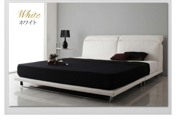【新商品】組立設置付き リクライニング機能付き・モダンデザインローベッド Plutone プルトーネ ベッドフレームのみ ダブル 送料無料