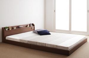 【新商品】親子で寝られる棚・照明付き連結ベッド JointJoy ジョイント・ジョイ 天然ラテックス入り国産ポケットコイルマットレス付き ダブル 送料無料