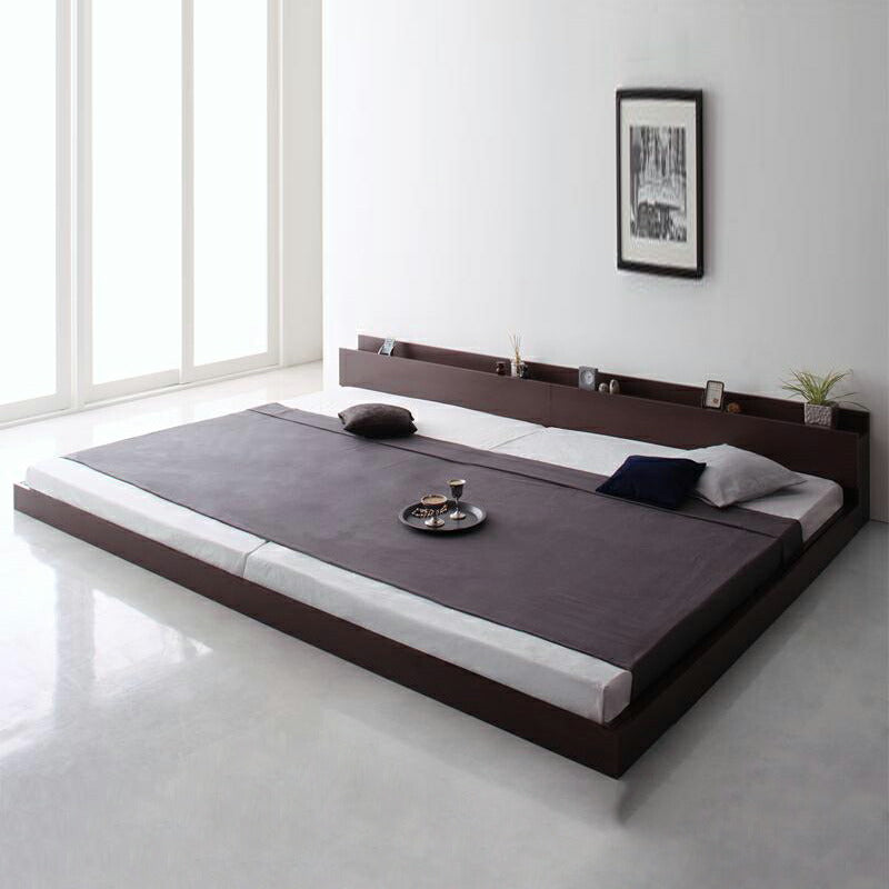 【新商品】スーパーワイドキングサイズ 大型モダンフロアベッド ALBOL アルボル プレミアムボンネルコイルマットレス付き ワイドK240(SD×2) 送料無料