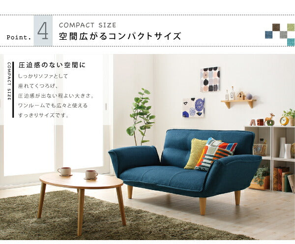 リクライニングカウチソファ ファブリックタイプ Esta エスタ ファブリックタイプ 2P 送料無料