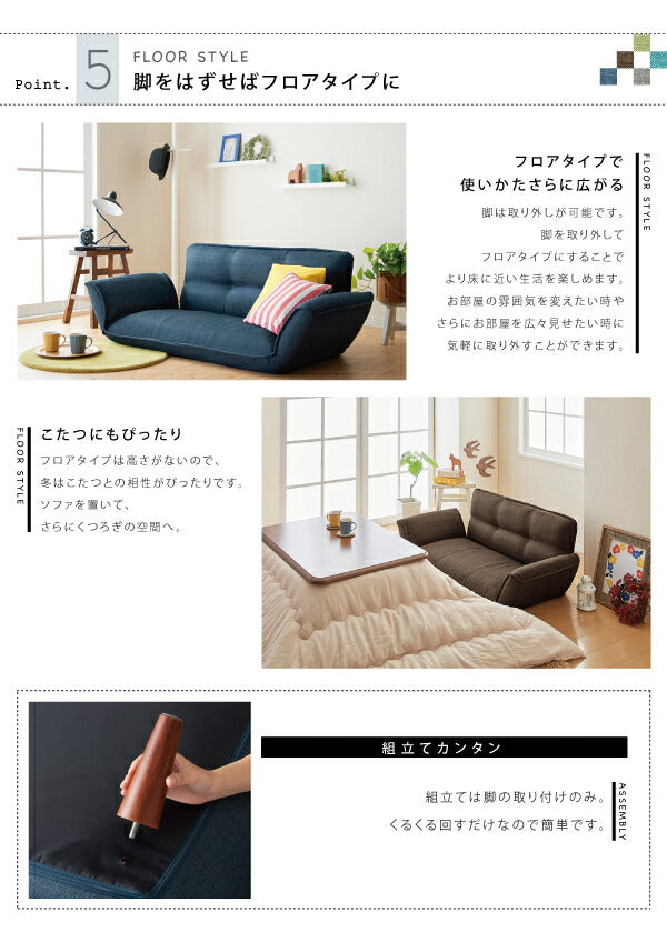 リクライニングカウチソファ ファブリックタイプ Esta エスタ ファブリックタイプ 2P 送料無料
