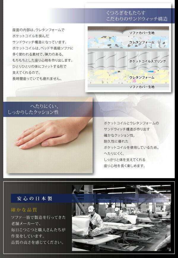 リクライニングカウチソファ レザータイプ Esta エスタ レザータイプ 2P 送料無料