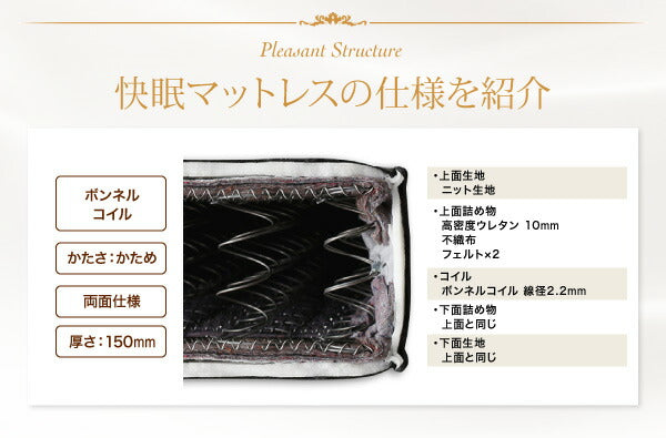 【新商品】日本人技術者設計 快眠マットレス ホテルスタンダード ボンネルコイル EVA エヴァ キング 送料無料