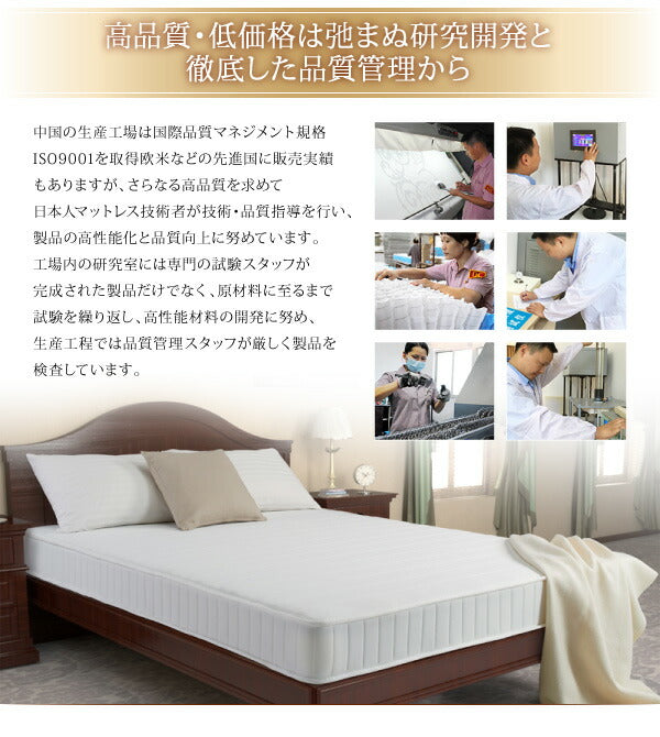 【新商品】日本人技術者設計 快眠マットレス ホテルスタンダード ボンネルコイル EVA エヴァ セミダブル 送料無料