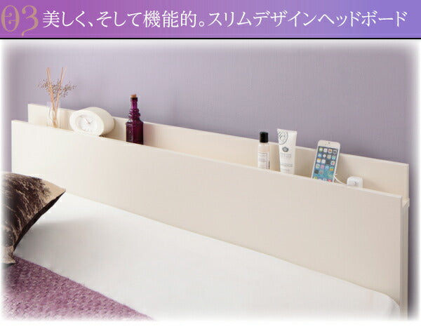 【新商品】組立設置付 日本製_棚・コンセント付き_大容量チェストベッド Spatium スパシアン マルチラススーパースプリングマットレス付き セミダブル 送料無料