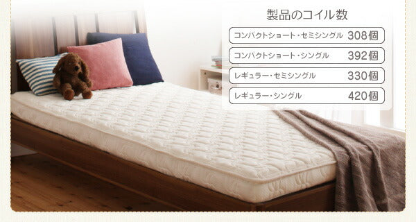 子どもの睡眠環境を考えた 日本製 安眠マットレス 抗菌・薄型・軽量 ジュニア 国産ポケットコイル EVA エヴァ セミシングル ショート丈 送料無料