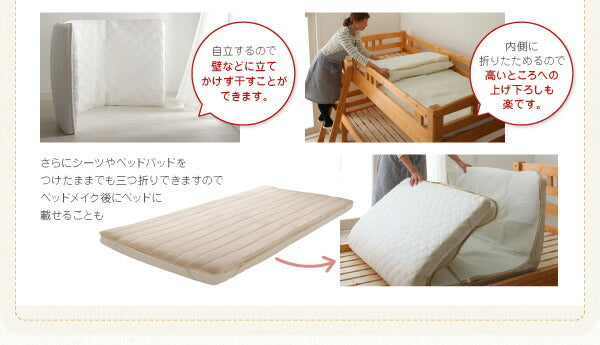 子どもの睡眠環境を考えた 日本製 安眠マットレス 抗菌・薄型・軽量 ジュニア 国産ポケットコイル EVA エヴァ セミシングル レギュラー丈 送料無料
