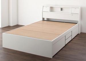 【新商品】フラップ棚・照明・コンセント付多機能チェストベッド Adonis アドニス ベッドフレームのみ セミダブル 送料無料