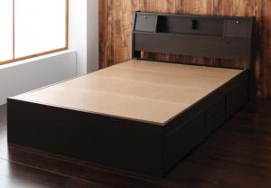 【新商品】フラップ棚・照明・コンセント付多機能チェストベッド Coleus コリウス ベッドフレームのみ セミダブル 送料無料