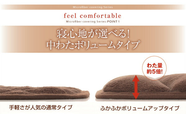 20色から選べる!マイクロファイバー パッド一体型ボックスシーツ 中わた通常タイプ ワイドキング 送料無料