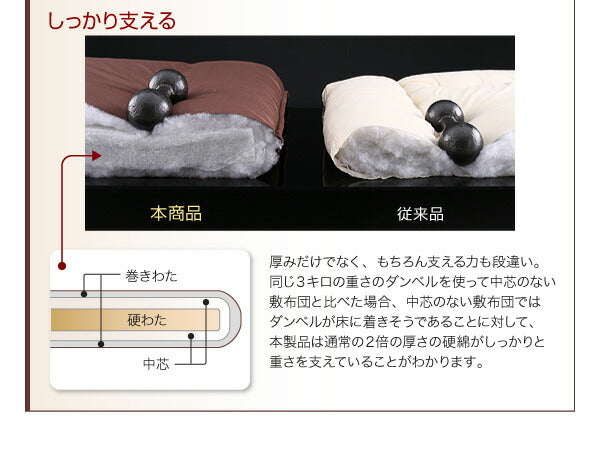 ボリューム布団6点セット FLOOR フロア 羊毛混タイプ クイーン8点セット 送料無料