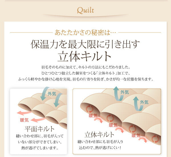 9色から選べる 羽毛布団 8点セット ダック ベッドタイプ キング10点セット 送料無料