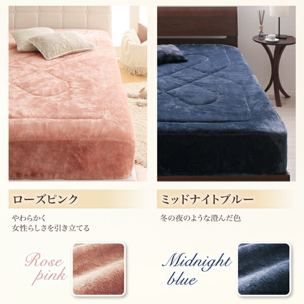 プレミアムマイクロファイバー贅沢仕立てのとろけるパッドシーツ gran+ グランプラス パッド一体型ボックスシーツ クイーン 送料無料