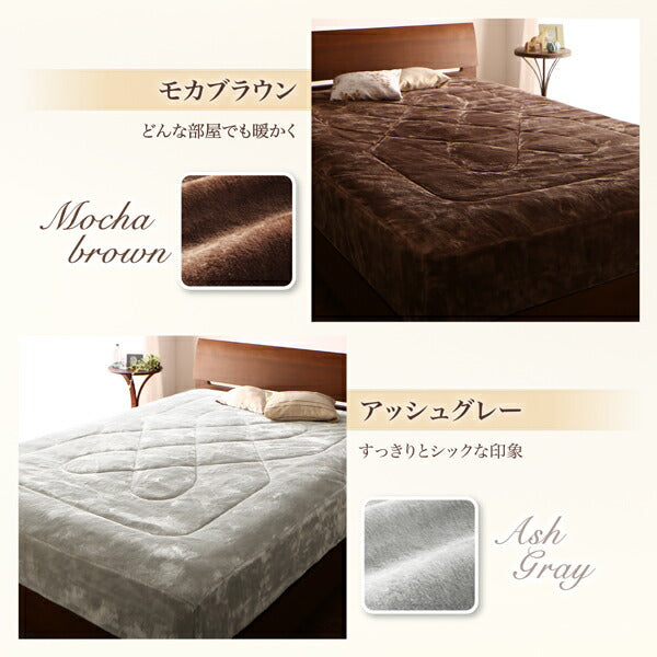 プレミアムマイクロファイバー贅沢仕立てのとろけるパッドシーツ gran+ グランプラス パッド一体型ボックスシーツ クイーン 送料無料