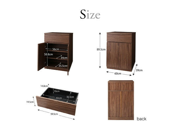 【新商品】シンプルモダンリビングシリーズ nux ヌクス 2点セット(キャビネット×2) 送料無料