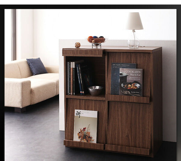 【新商品】シンプルモダンリビングシリーズ nux ヌクス 2点セット(フラップチェスト×2) 送料無料