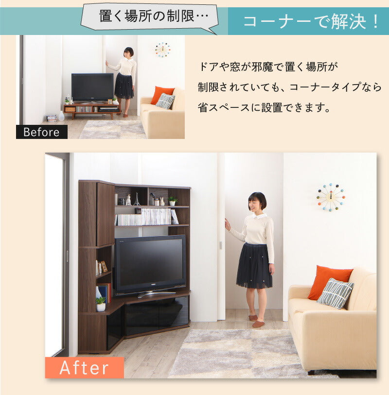 ハイタイプコーナーテレビボード Nova ノヴァ 送料無料