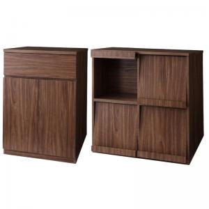 【新商品】シンプルモダンリビングシリーズ nux ヌクス 2点セット(キャビネット+フラップチェスト) 送料無料