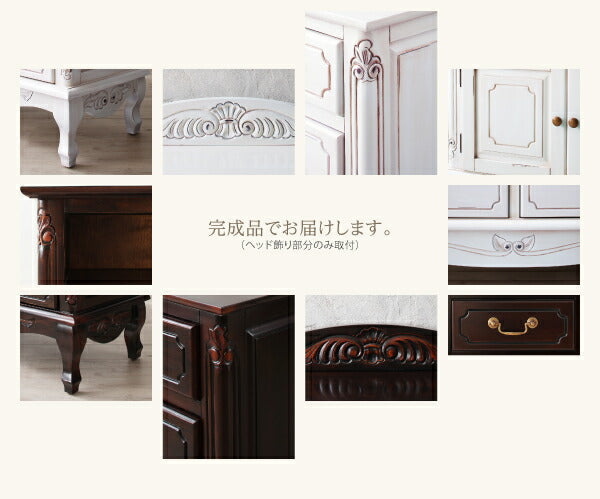 【新商品】フレンチアンティーク調クラシック家具シリーズ vertu ヴェルテュ キャビネット 幅75 送料無料