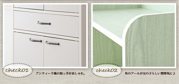 【新商品】ミニキッチン収納シリーズ amitie アミティエ 食器棚 ミドル 送料無料