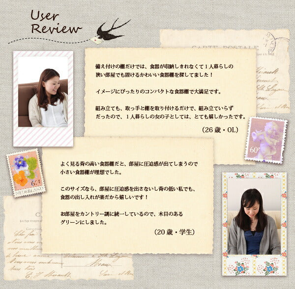 【新商品】ミニキッチン収納シリーズ amitie アミティエ 食器棚 ミドル 送料無料