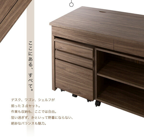 【新商品】ウォールナットデザインシステムデスク Vintage ヴィンテージ W120 送料無料