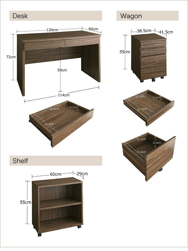 【新商品】ウォールナットデザインシステムデスク Vintage ヴィンテージ W120 送料無料