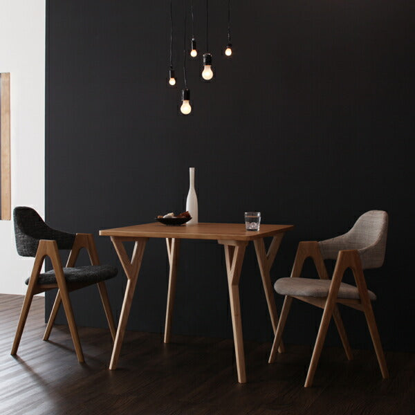 【新商品】組立設置付き 北欧モダンデザインダイニング ILALI イラーリ 3点セット(テーブル+チェア2脚) W80 送料無料