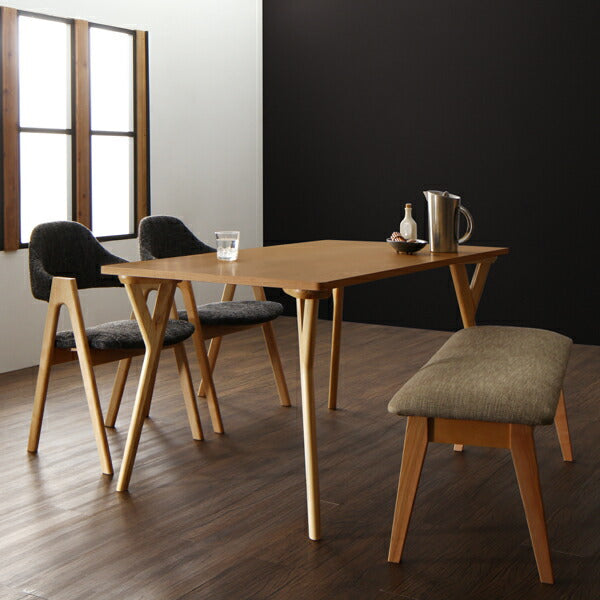【新商品】組立設置付き 北欧モダンデザインダイニング ILALI イラーリ 4点セット(テーブル+チェア2脚+ベンチ1脚) 送料無料