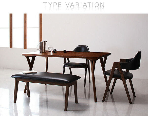 【新商品】組立設置付き 北欧モダンデザインダイニング VILLON ヴィヨン 5点セット(テーブル+チェア4脚) W140 送料無料