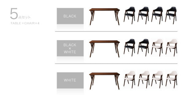 北欧モダンデザインダイニング VILLON ヴィヨン 4点セット(テーブル+チェア2脚+ベンチ1脚) W140 送料無料