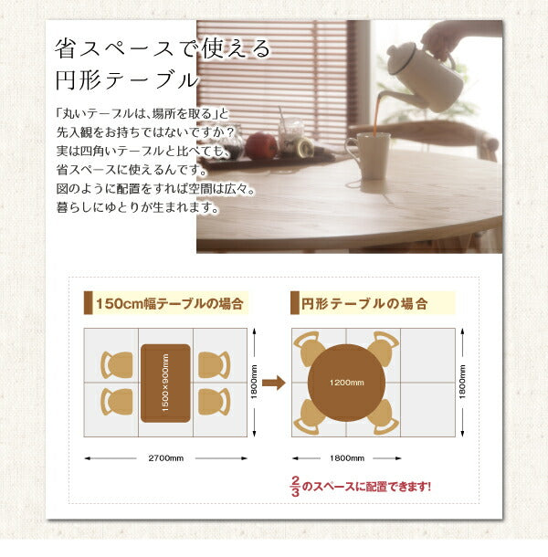 【新商品】組立設置付き デザイナーズ北欧ラウンドテーブルダイニング Rour ラウール 5点セット(テーブル+チェア4脚) ミックス 直径120 送料無料